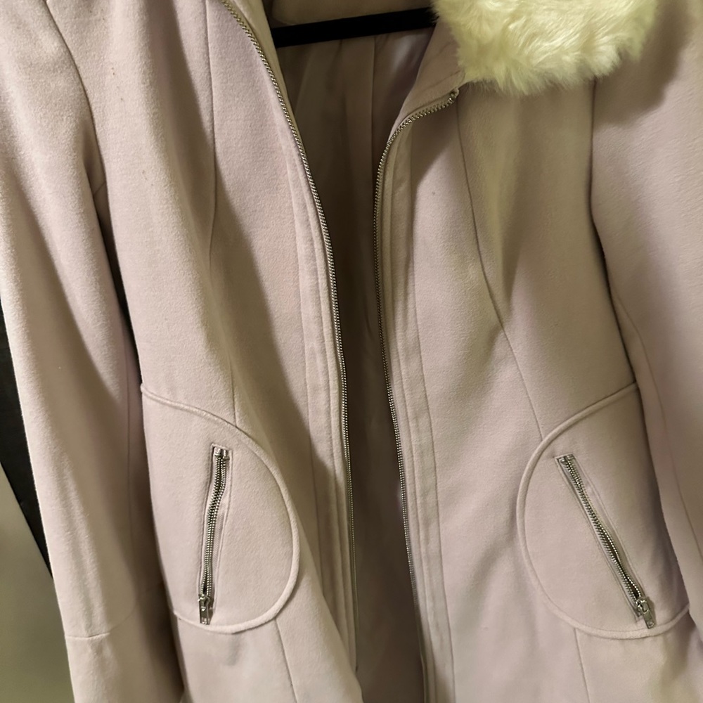 Lilac Furry Trench Coat